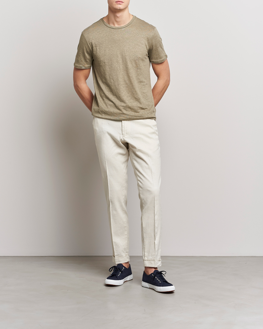 Herre | T-Shirts | J.Lindeberg | Coma Linen Tee Aloe