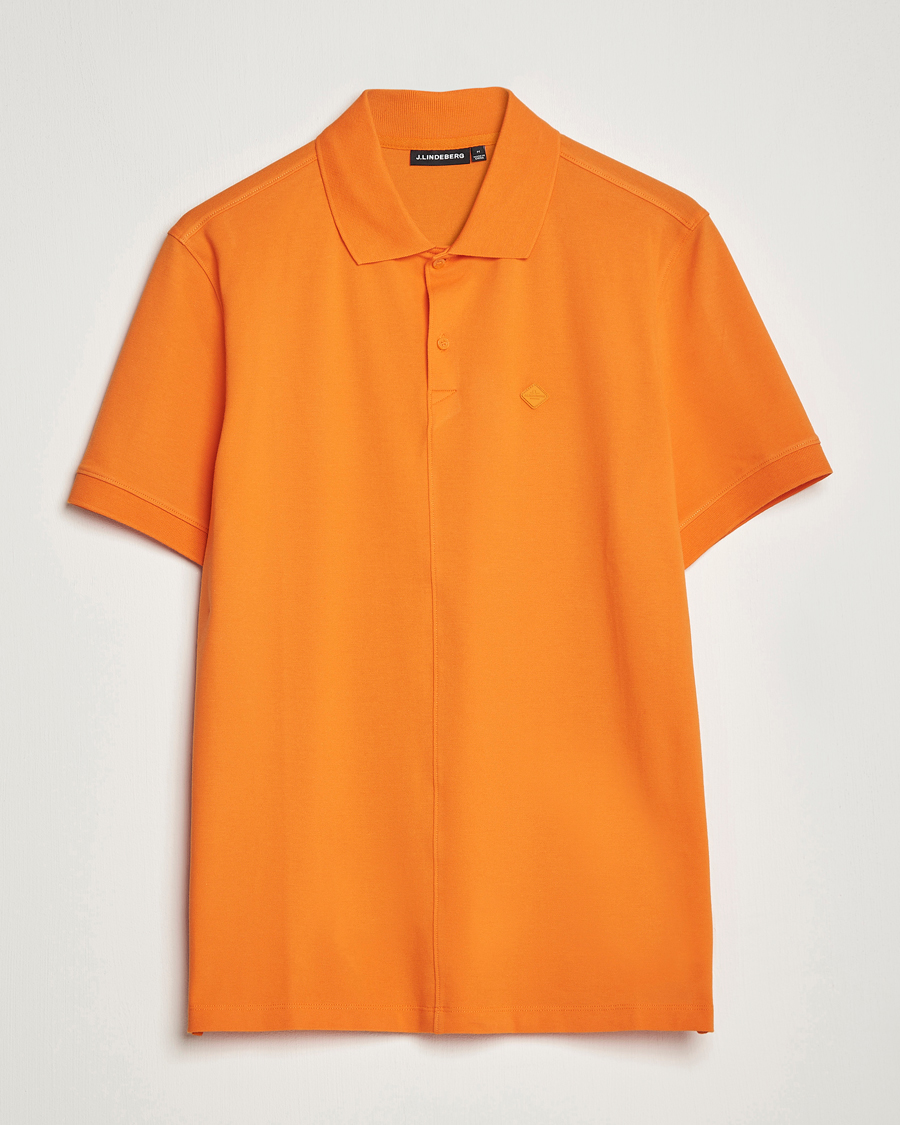 Herre | Polotrøjer | J.Lindeberg | Rubi Slim Fit Polo Russet Orange