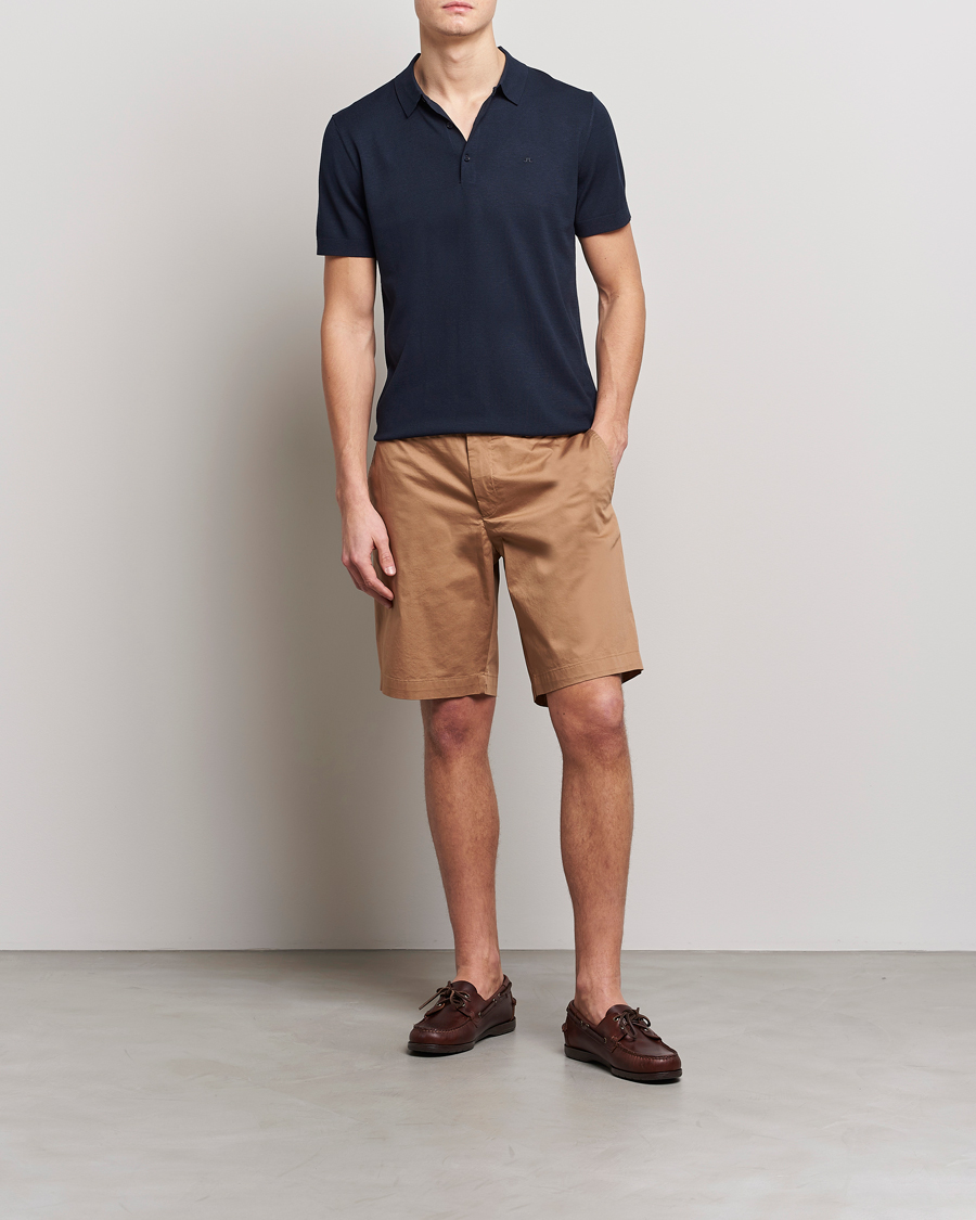 Herre | Polotrøjer | J.Lindeberg | Ridge Rayon Silk Polo Navy