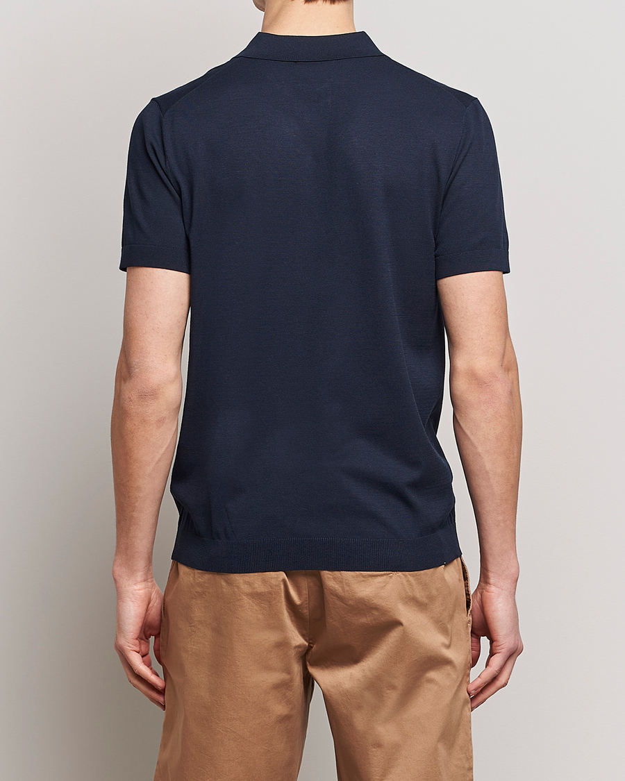 Herre | Polotrøjer | J.Lindeberg | Ridge Rayon Silk Polo Navy