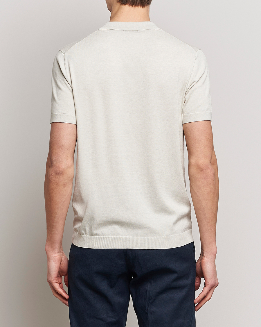 Herre | Polotrøjer | J.Lindeberg | Ridge Rayon Silk Polo Light Grey Melange