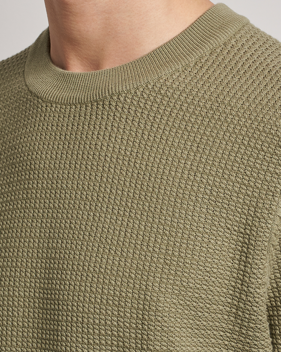 Herre | Trøjer | J.Lindeberg | Arthur Structure Organic Cotton Crew Neck Aloe