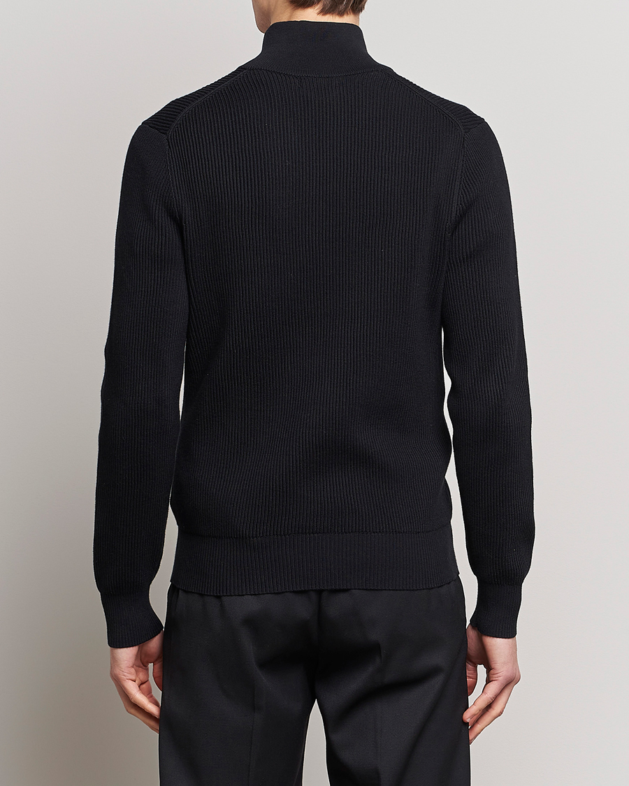 Herre | Trøjer | J.Lindeberg | Alex Half Zip Organic Cotton Sweater Black