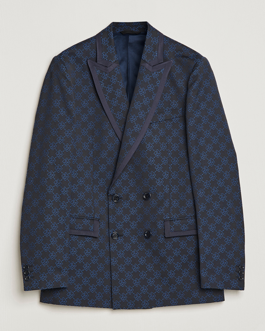 Herre | Blazere & jakker | J.Lindeberg | Doryl S JL Jacquard Double Breasted Blazer Navy