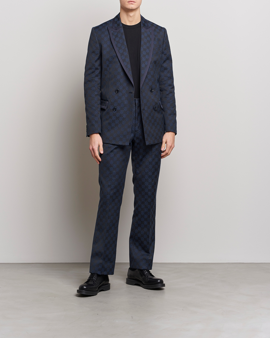 Herre | Blazere & jakker | J.Lindeberg | Doryl S JL Jacquard Double Breasted Blazer Navy
