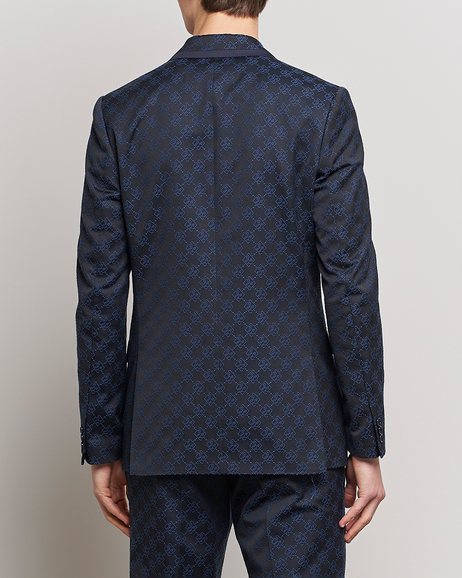 Herre | Blazere & jakker | J.Lindeberg | Doryl S JL Jacquard Double Breasted Blazer Navy