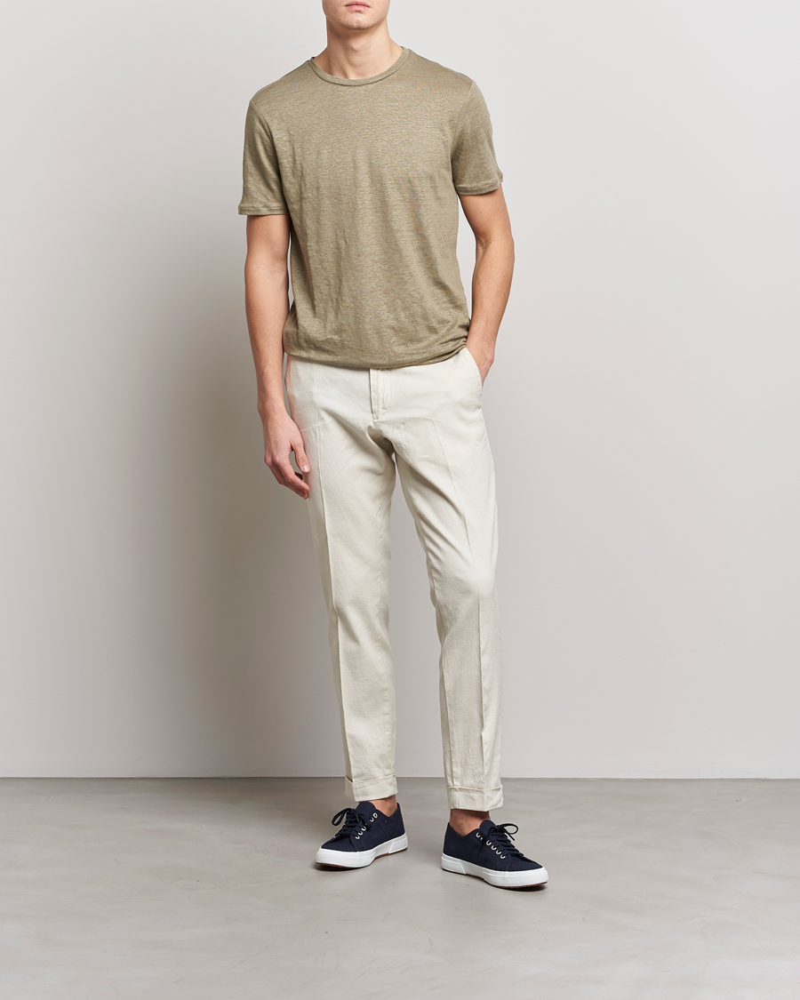 Herre | Bukser | J.Lindeberg | Grant Stretch Cotton/Linen Trousers Turtledove