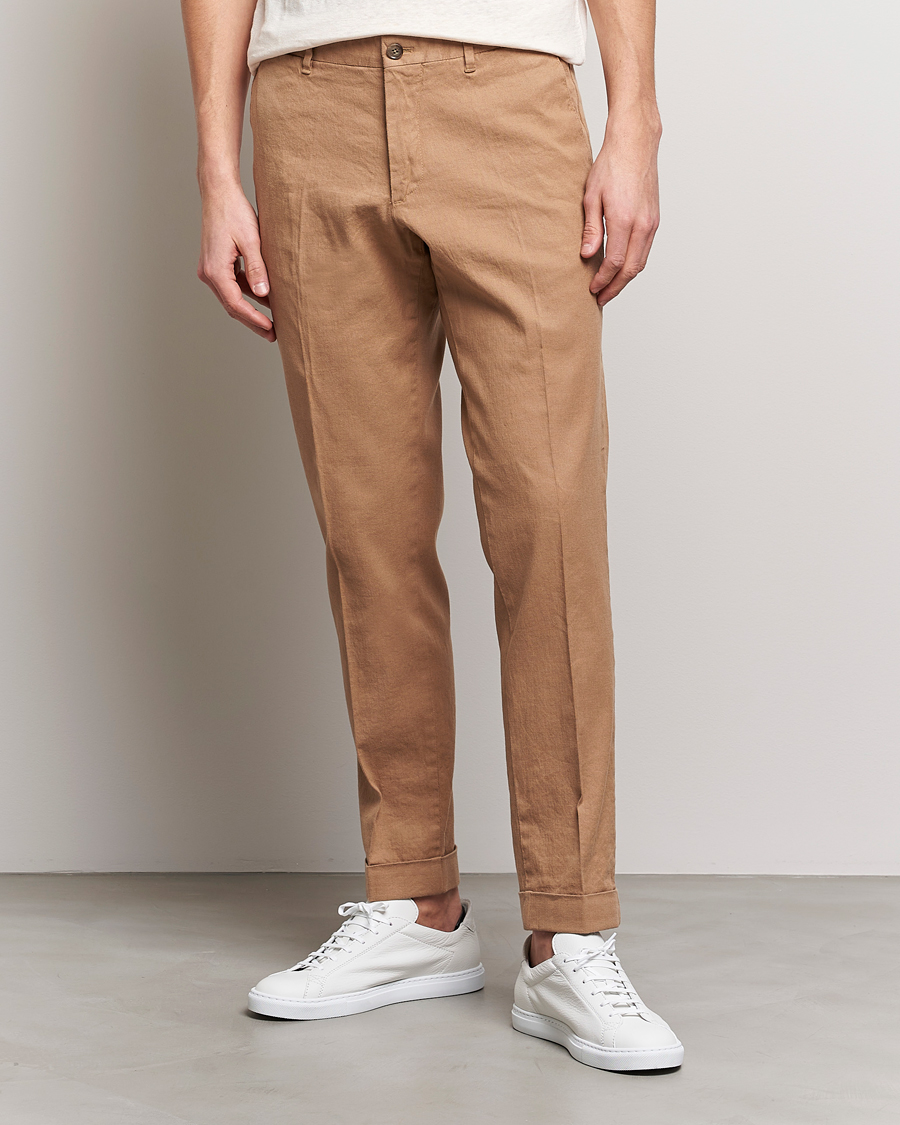 Herre |  | J.Lindeberg | Grant Stretch Cotton/Linen Trousers Tiger Brown