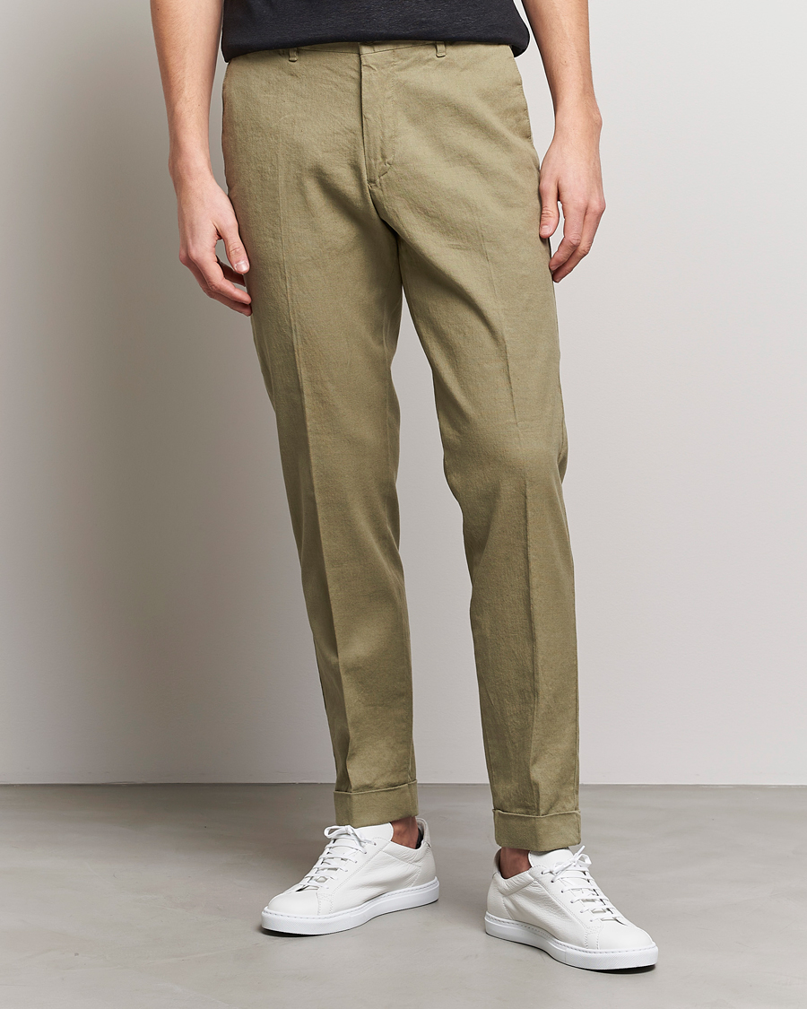 Interaktion amplitude Middelhavet J.Lindeberg Grant Stretch Cotton/Linen Trousers Aloe - CareOfCarl.dk