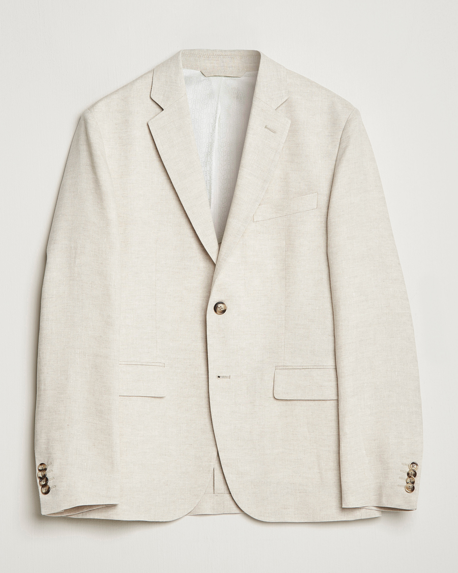 Herre | Blazere & jakker | J.Lindeberg | Hopper Super Linen Blazer Safari Beige