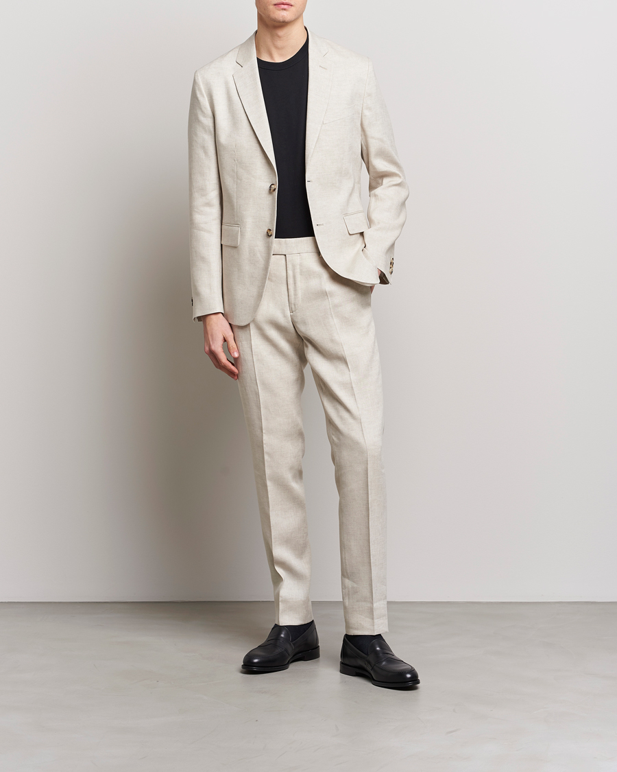Herre | Blazere & jakker | J.Lindeberg | Hopper Super Linen Blazer Safari Beige