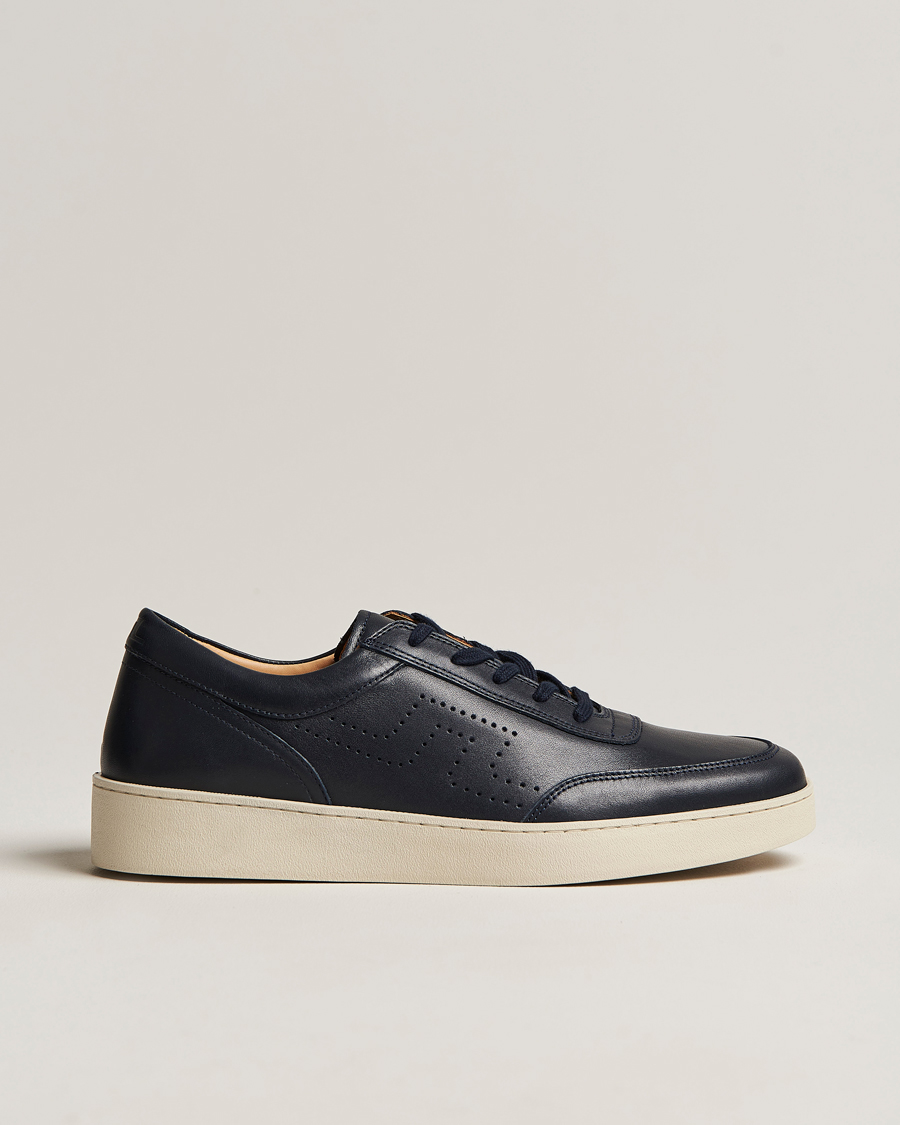 Herre | J.Lindeberg Art Tennis Leather Sneaker Navy | J.Lindeberg | Art Tennis Leather Sneaker Navy