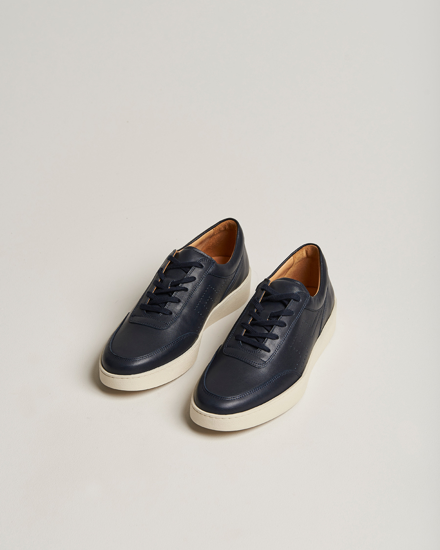 Herre | J.Lindeberg Art Tennis Leather Sneaker Navy | J.Lindeberg | Art Tennis Leather Sneaker Navy