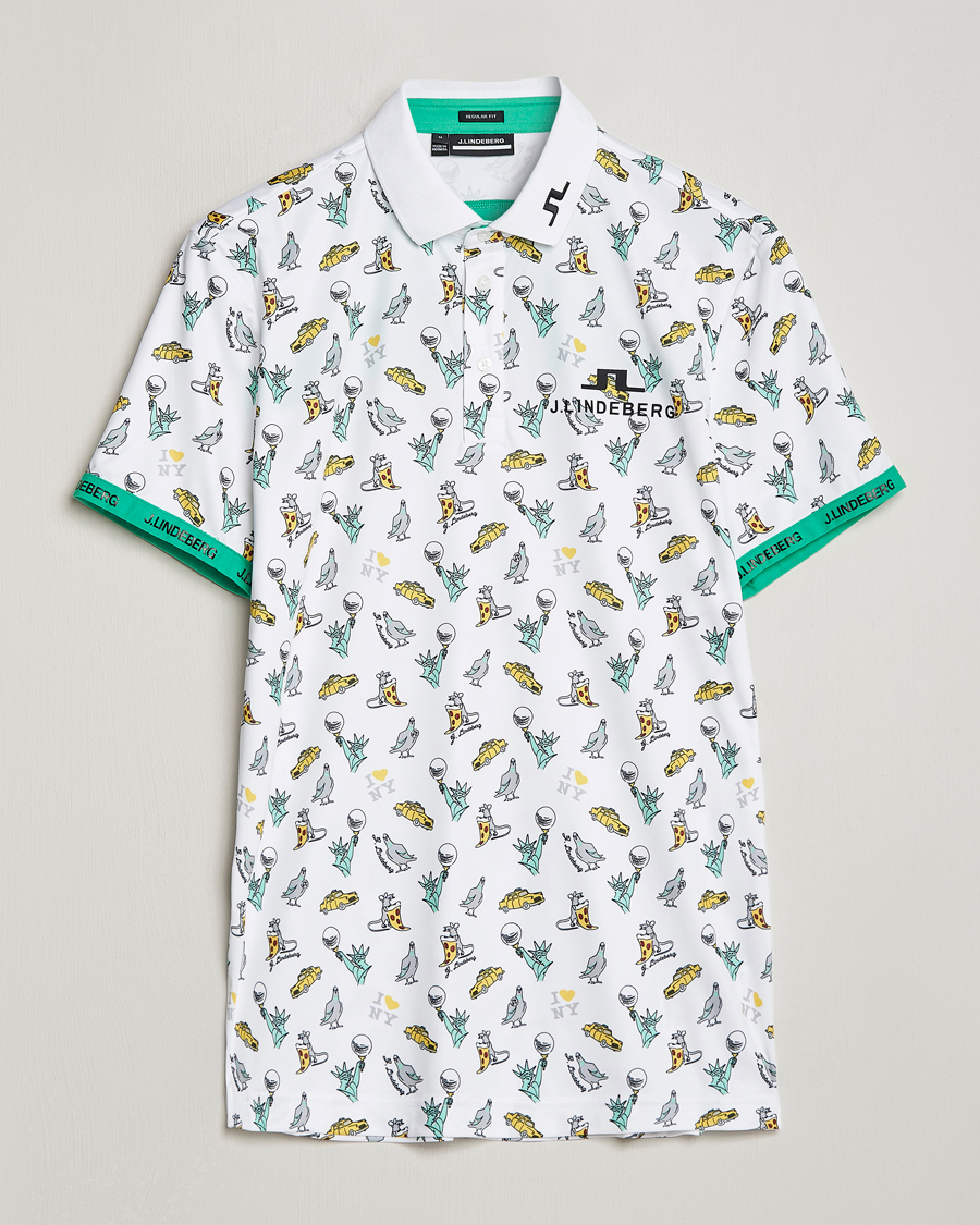 Herre | Polotrøjer | J.Lindeberg | KV PGA Printed Jersey Polo White
