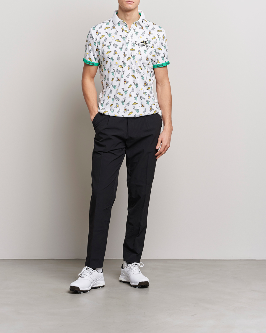 Herre | Polotrøjer | J.Lindeberg | KV PGA Printed Jersey Polo White