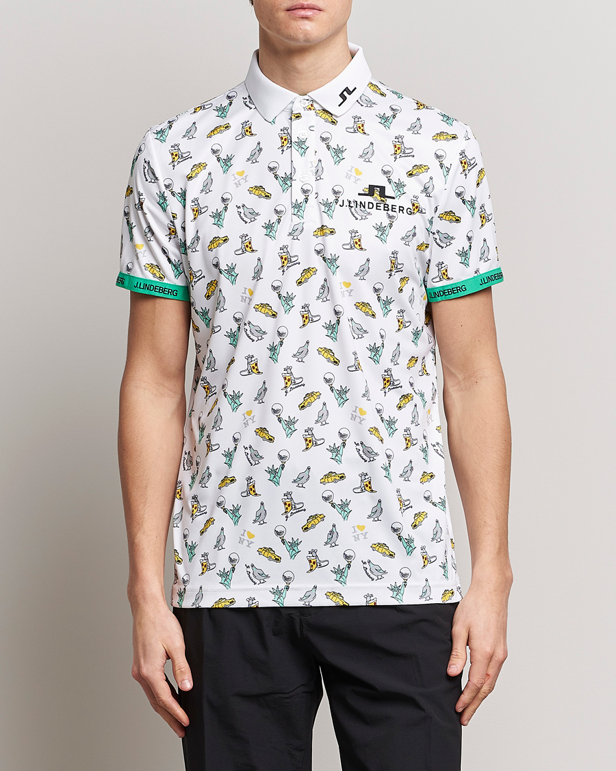 Herre | Golf | J.Lindeberg | KV PGA Printed Jersey Polo White
