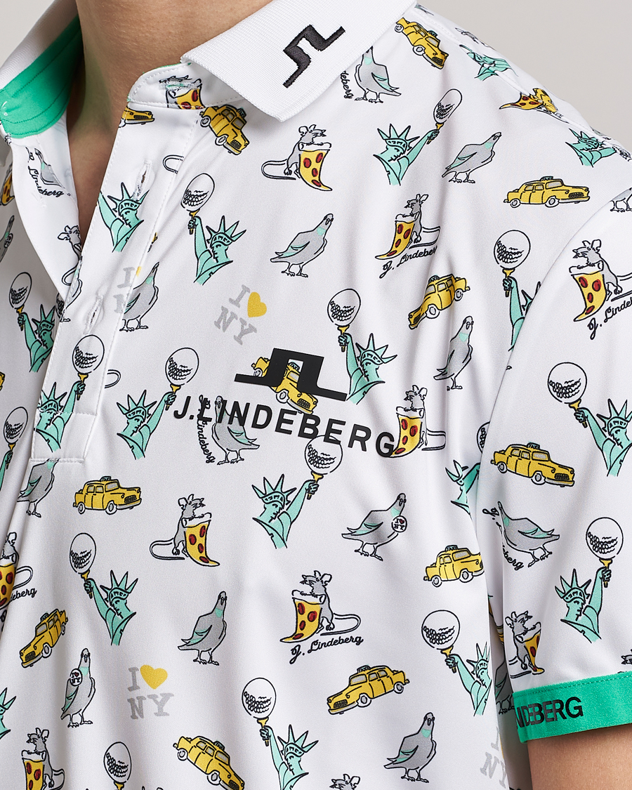 Herre | Polotrøjer | J.Lindeberg | KV PGA Printed Jersey Polo White