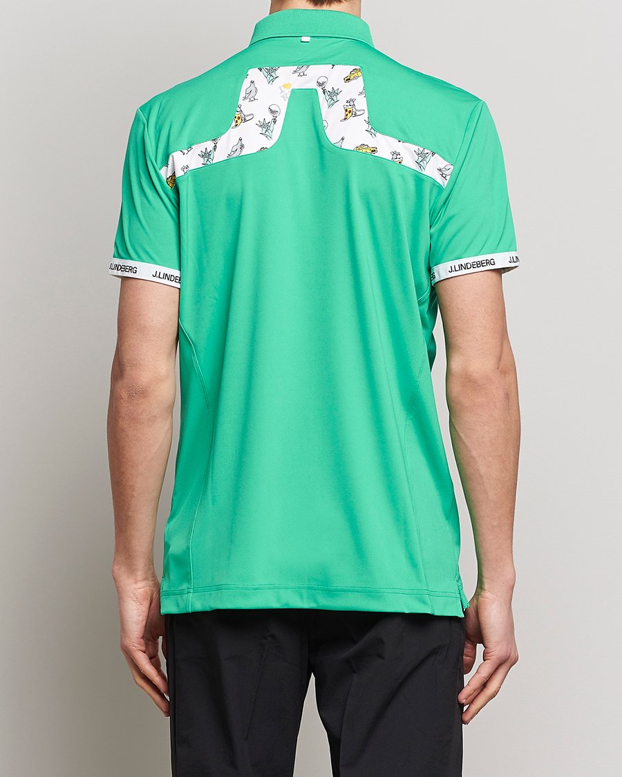 Herre | Polotrøjer | J.Lindeberg | KV PGA Printed Jersey Polo Blarney Green