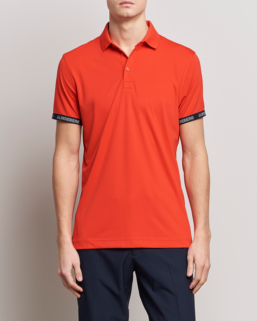 Herre | Golf | J.Lindeberg | Guy Regular Fit Polo Fiery Red