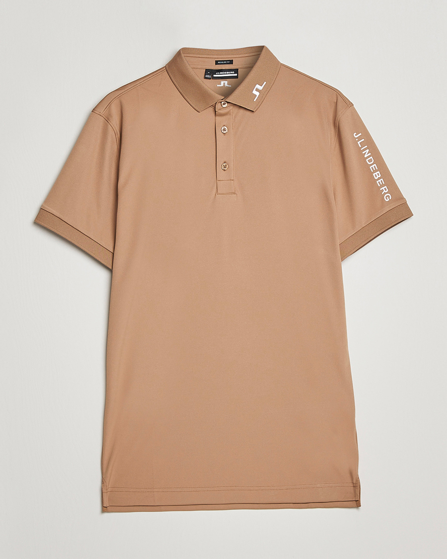 Herre | Polotrøjer | J.Lindeberg | Tour Tech Regular Fit Polo Tiger Brown