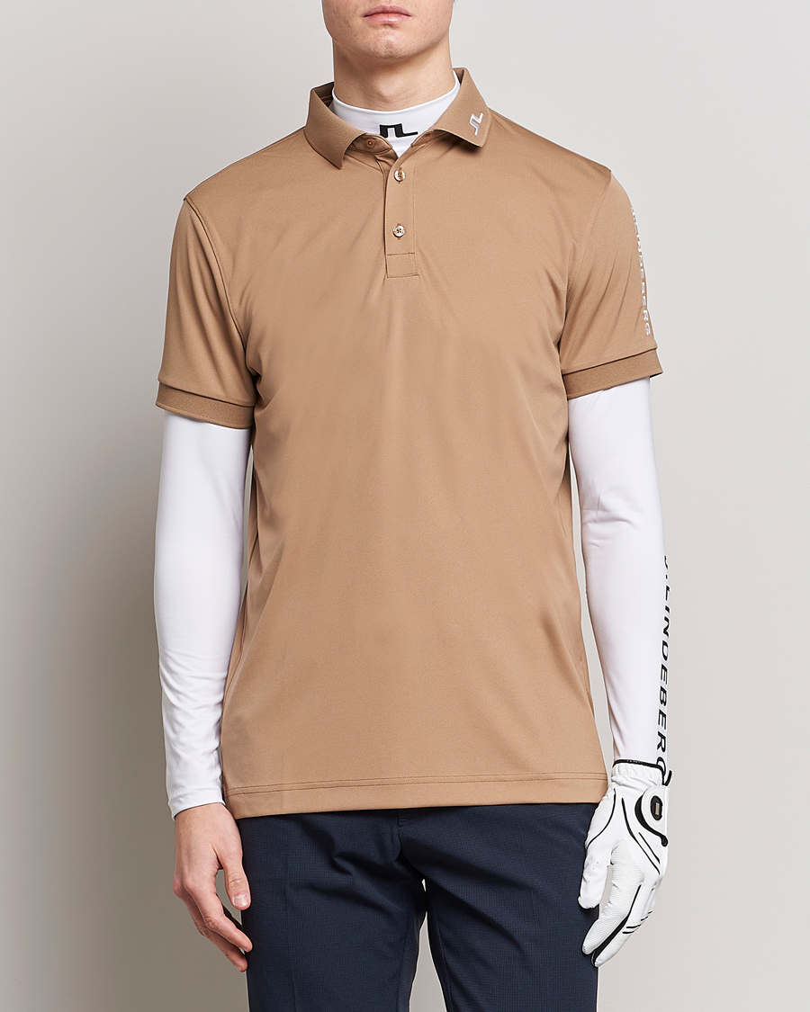 Herre | Polotrøjer | J.Lindeberg | Tour Tech Regular Fit Polo Tiger Brown