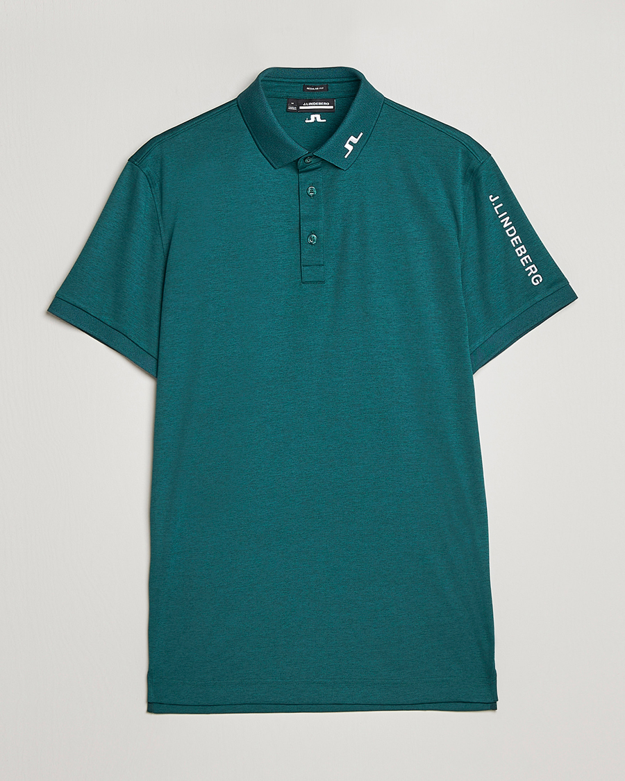 Herre | Polotrøjer | J.Lindeberg | Tour Tech Regular Fit Polo Rain Forest Melange
