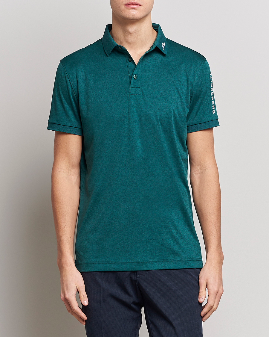 Herre | Polotrøjer | J.Lindeberg | Tour Tech Regular Fit Polo Rain Forest Melange