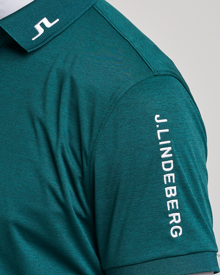 Herre | Polotrøjer | J.Lindeberg | Tour Tech Regular Fit Polo Rain Forest Melange