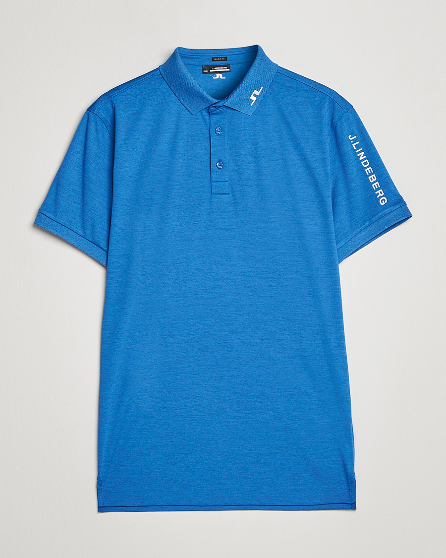 Herre | Polotrøjer | J.Lindeberg | Tour Tech Regular Fit Polo Lapis Blue Melange