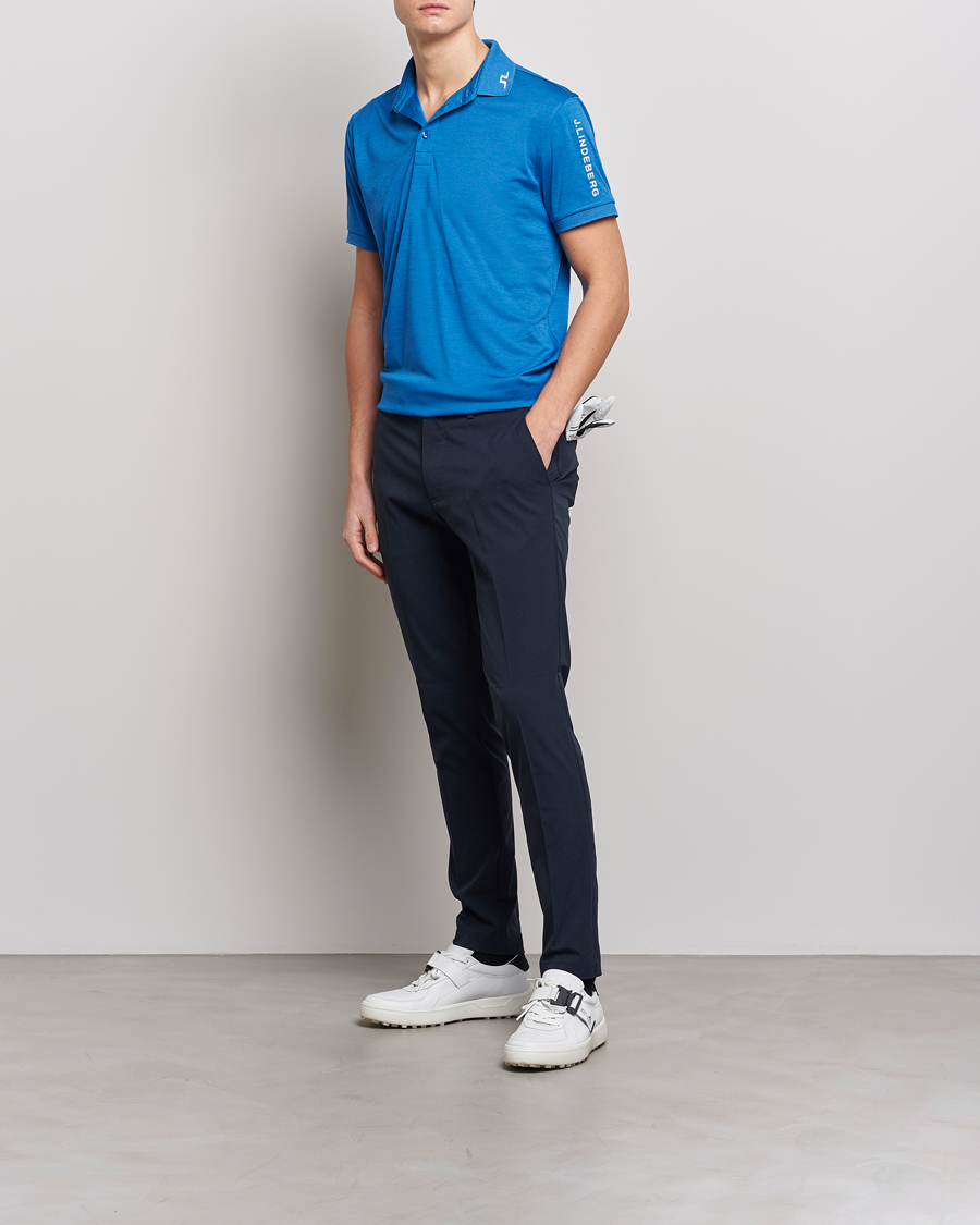 Herre | Polotrøjer | J.Lindeberg | Tour Tech Regular Fit Polo Lapis Blue Melange