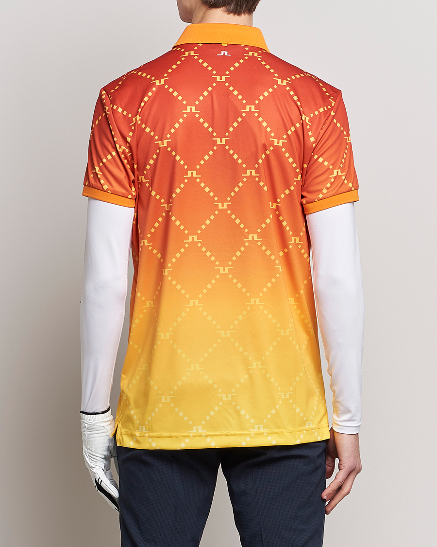 Herre | Polotrøjer | J.Lindeberg | Tour Tech Regular Fit Printed Polo Sunset Fade