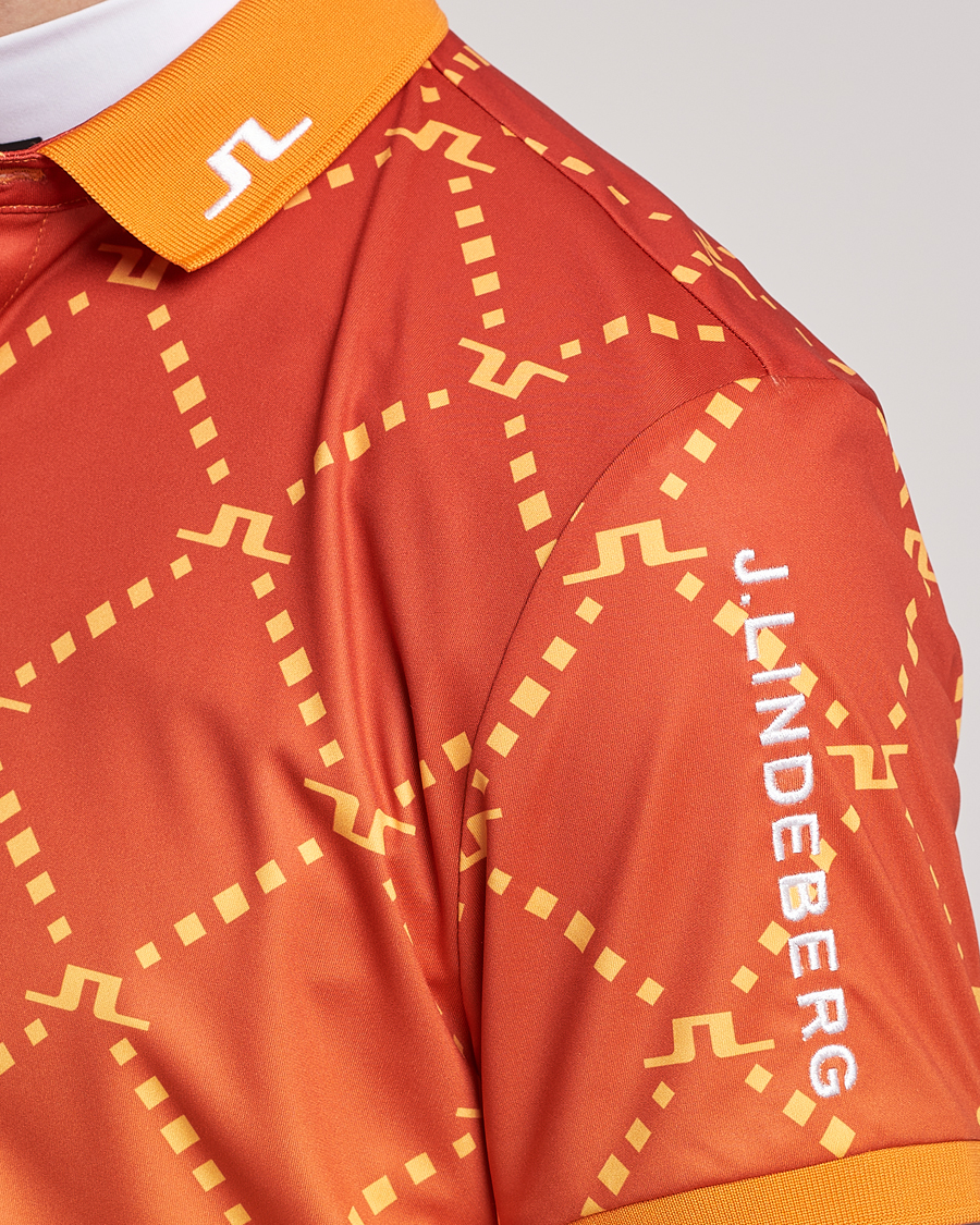 Herre | Polotrøjer | J.Lindeberg | Tour Tech Regular Fit Printed Polo Sunset Fade