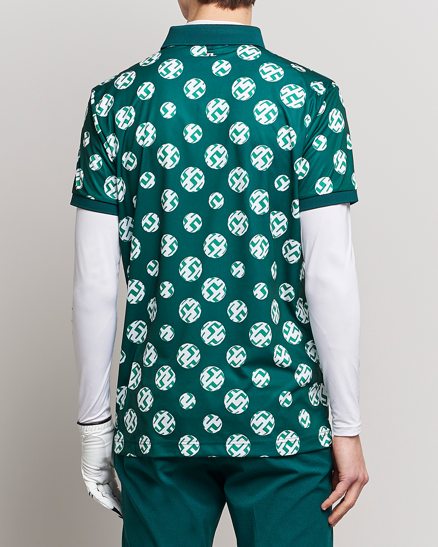 Herre | Polotrøjer | J.Lindeberg | Tour Tech Regular Fit Printed Polo Rain Forest