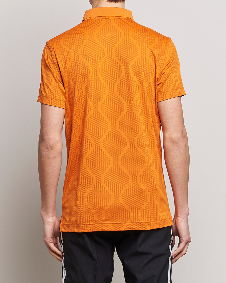 Herre | Polotrøjer | J.Lindeberg | Mat Jacquard Regular Fit Polo Russet Orange