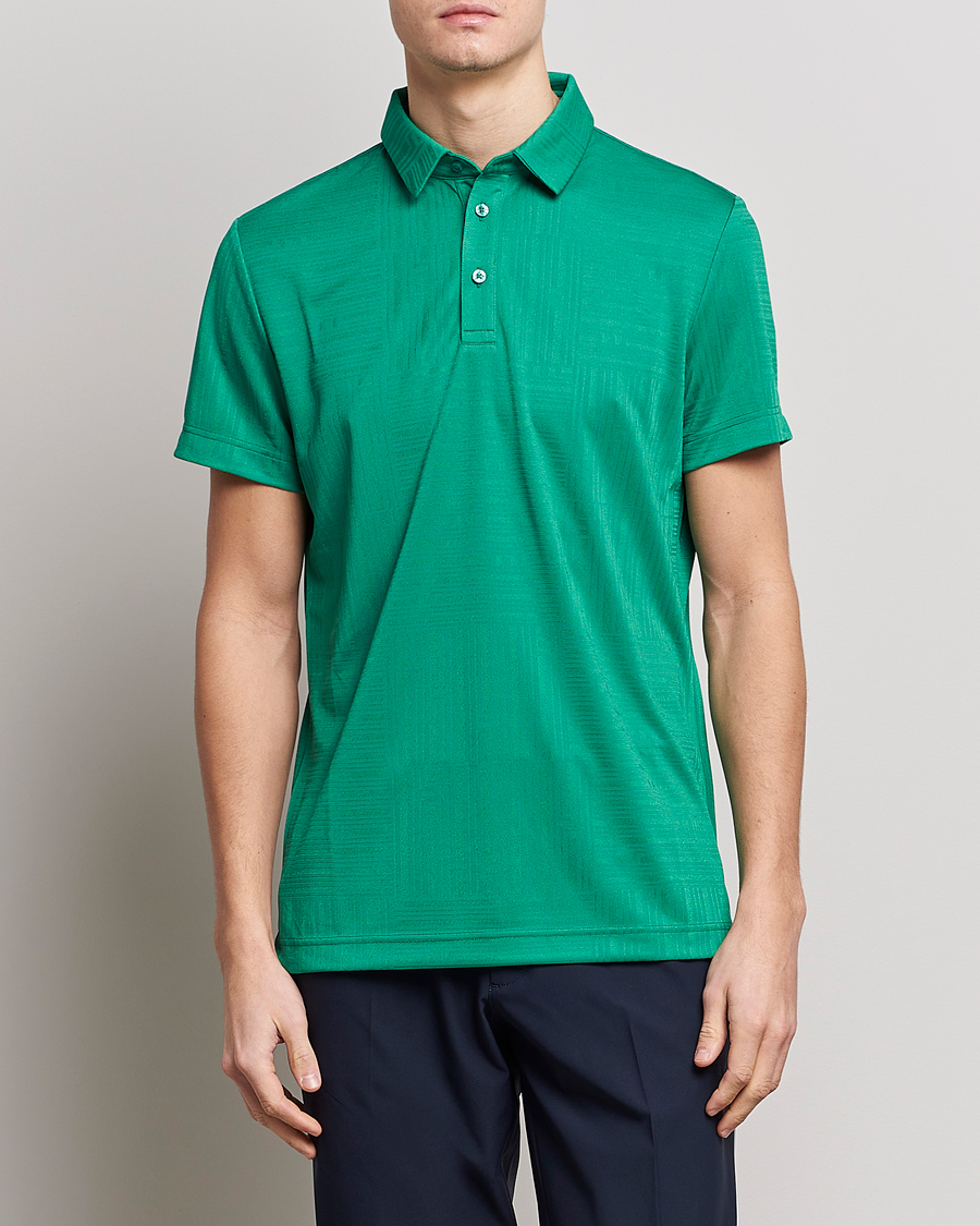 Herre | Polotrøjer | J.Lindeberg | Alfred Mesh Jacquard Regular Fit Polo Bosphorus