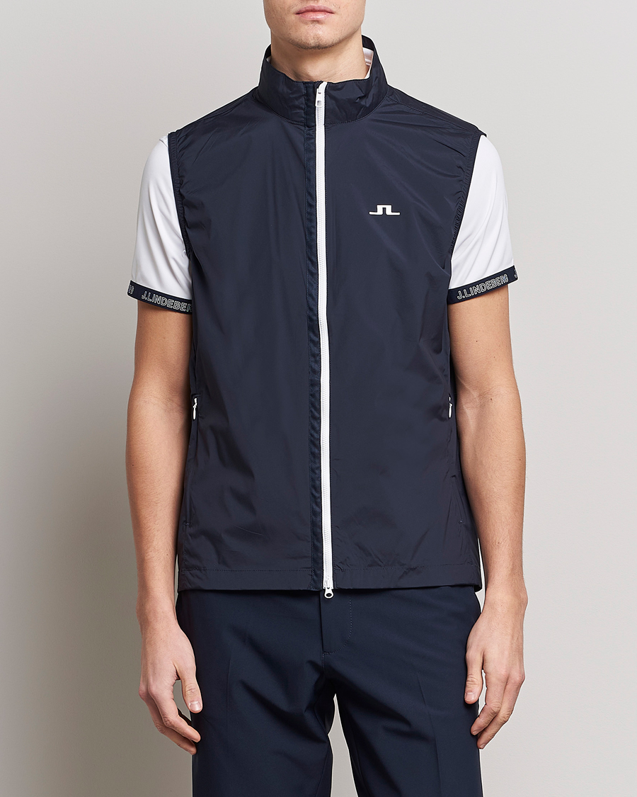 Herre | Veste | J.Lindeberg | Ash Light Packable Vest Navy