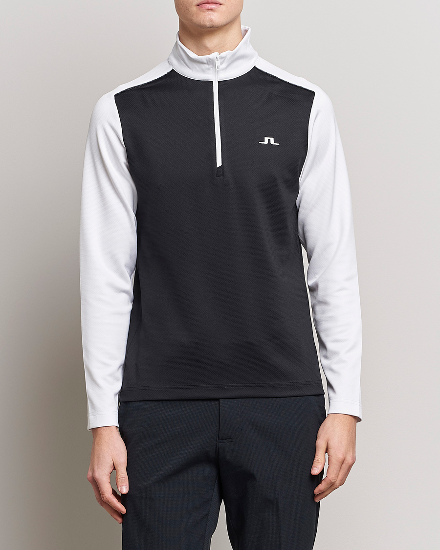 Herre | Half-zip | J.Lindeberg | Terry Mid Layer Half Zip White