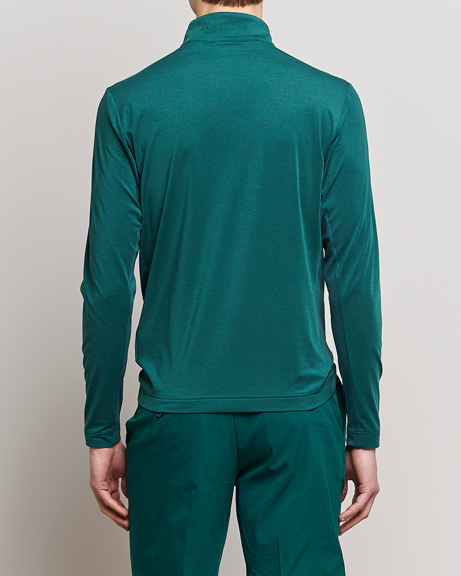 Herre | Trøjer | J.Lindeberg | Luke Mid Layer Half Zip Rain Forest Melange