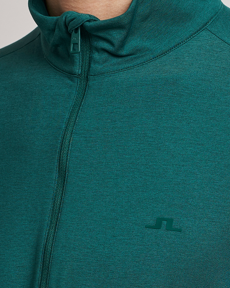 Herre | Trøjer | J.Lindeberg | Luke Mid Layer Half Zip Rain Forest Melange