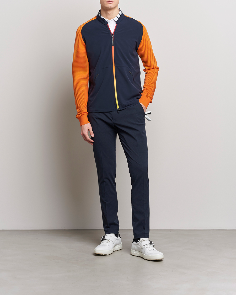 Herre | Jakker | J.Lindeberg | Rolf Hybrid Knitted Jacket Navy
