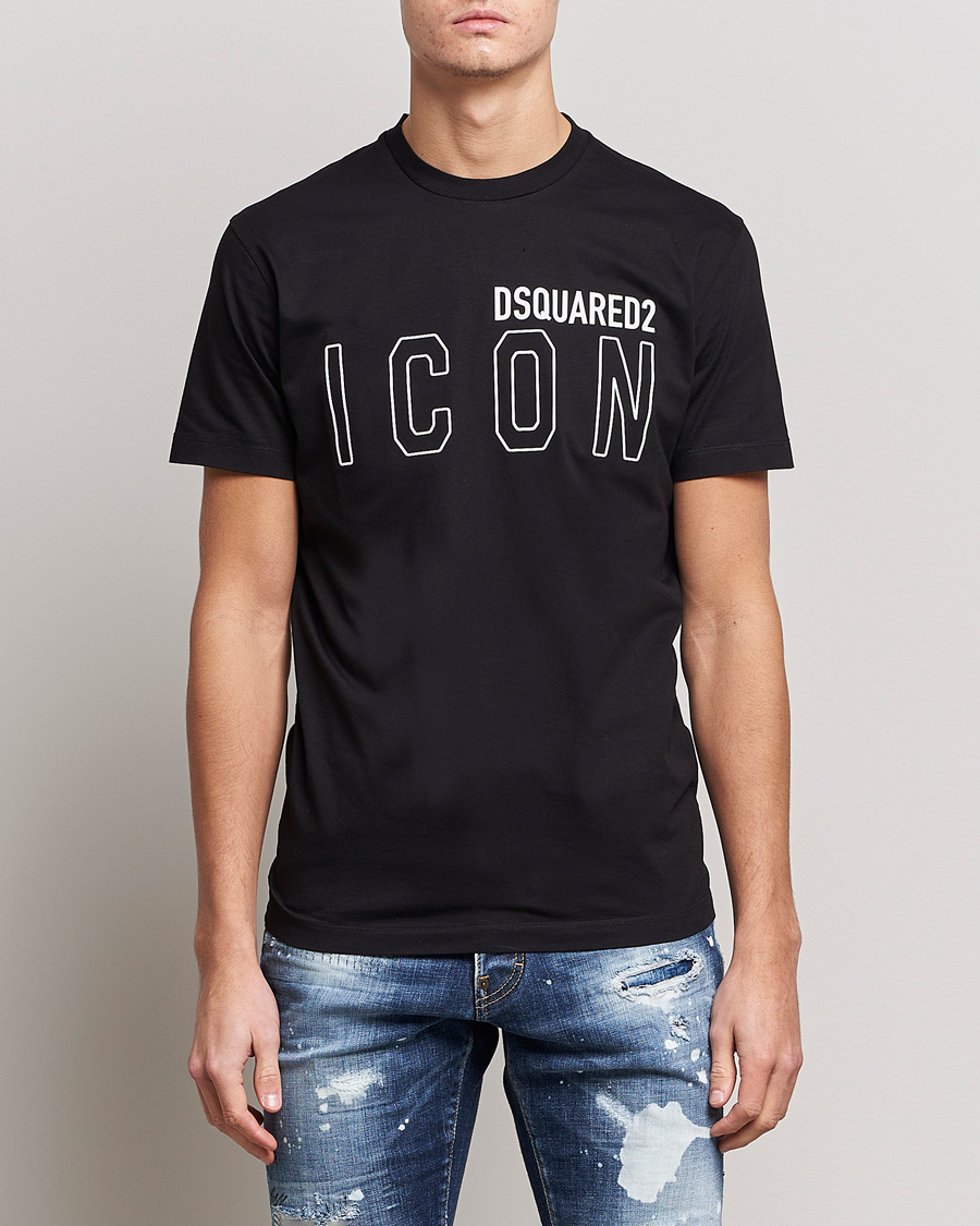 Herre | Sorte t-shirts | Dsquared2 | Icon Transparent Logo Tee Black