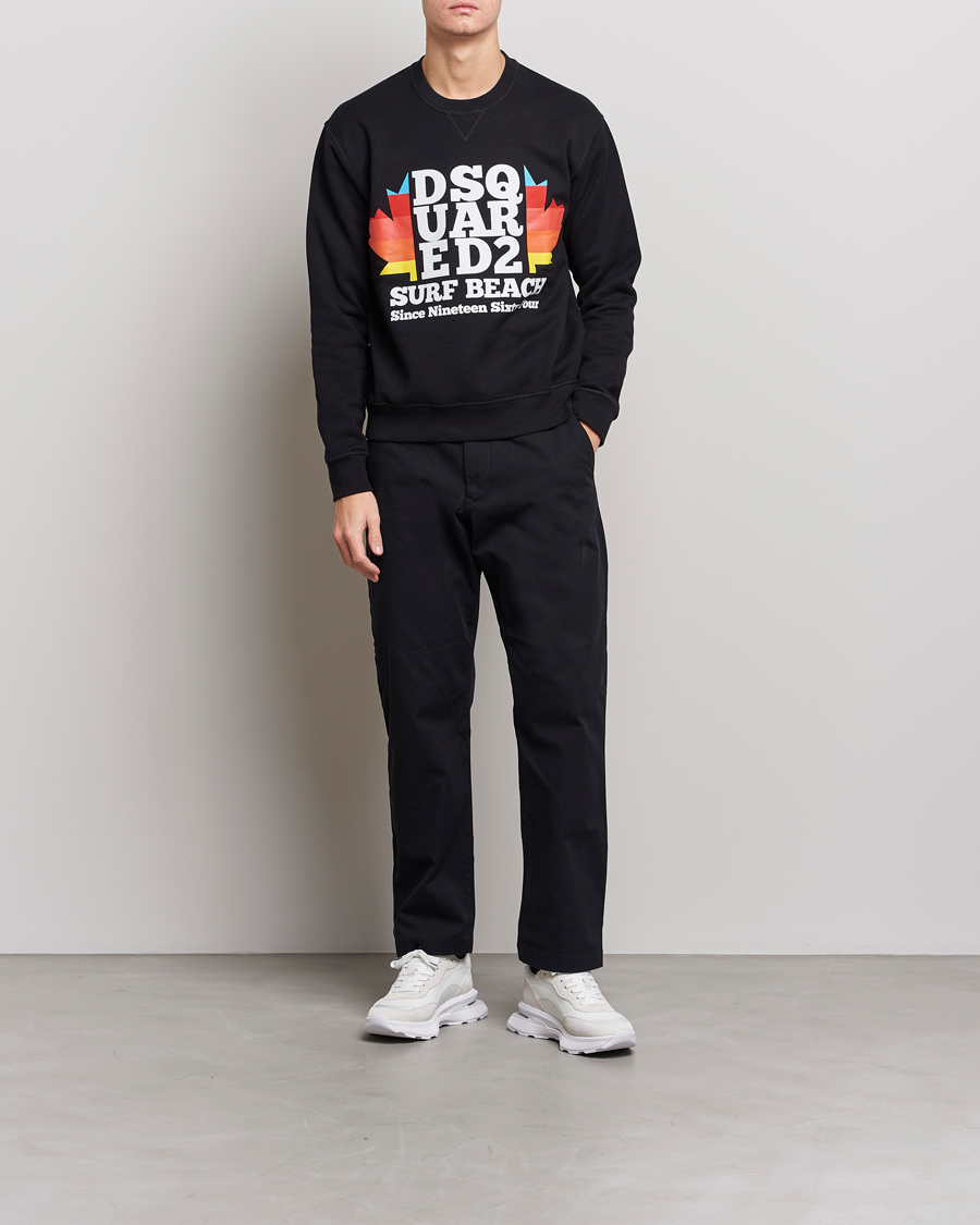 Herre | Trøjer | Dsquared2 | Surf Beach Sweatshirt Black