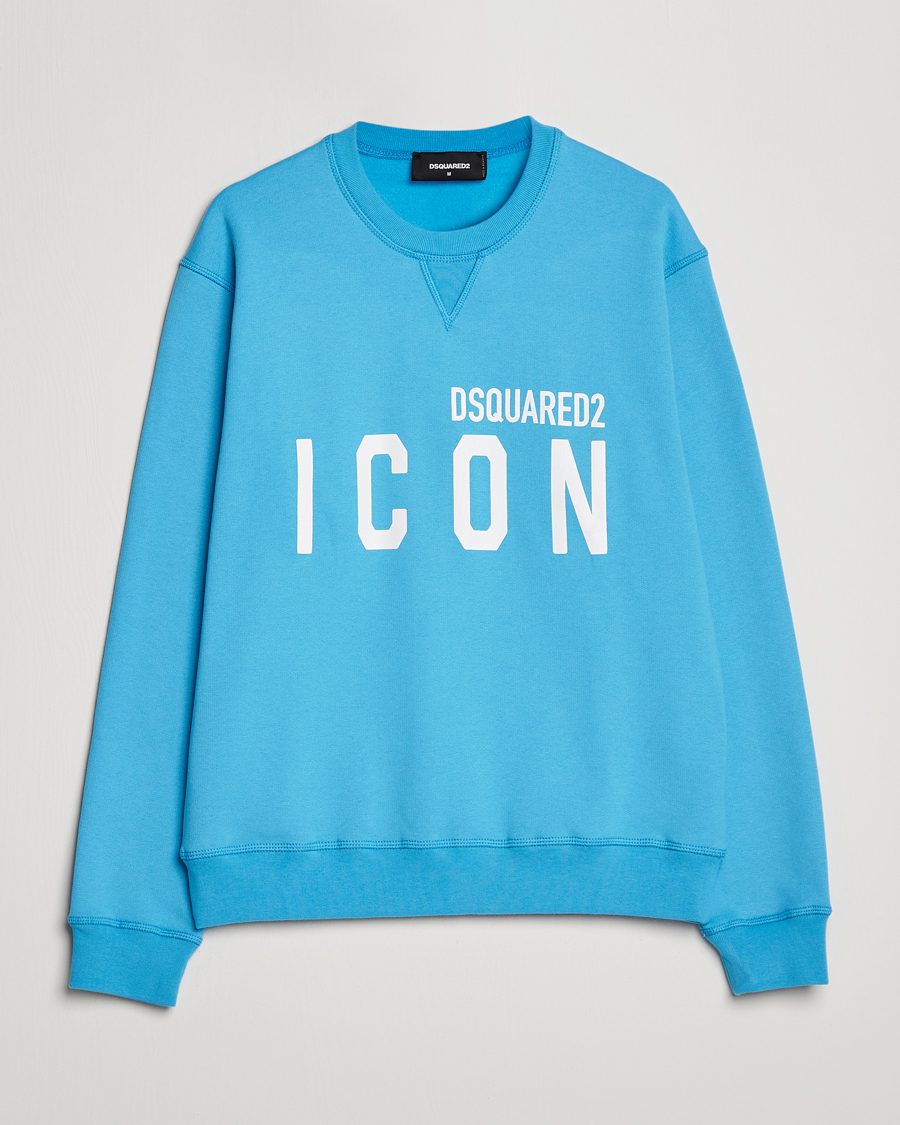 Herre | Trøjer | Dsquared2 | Icon Logo Sweatshirt Blue Miami