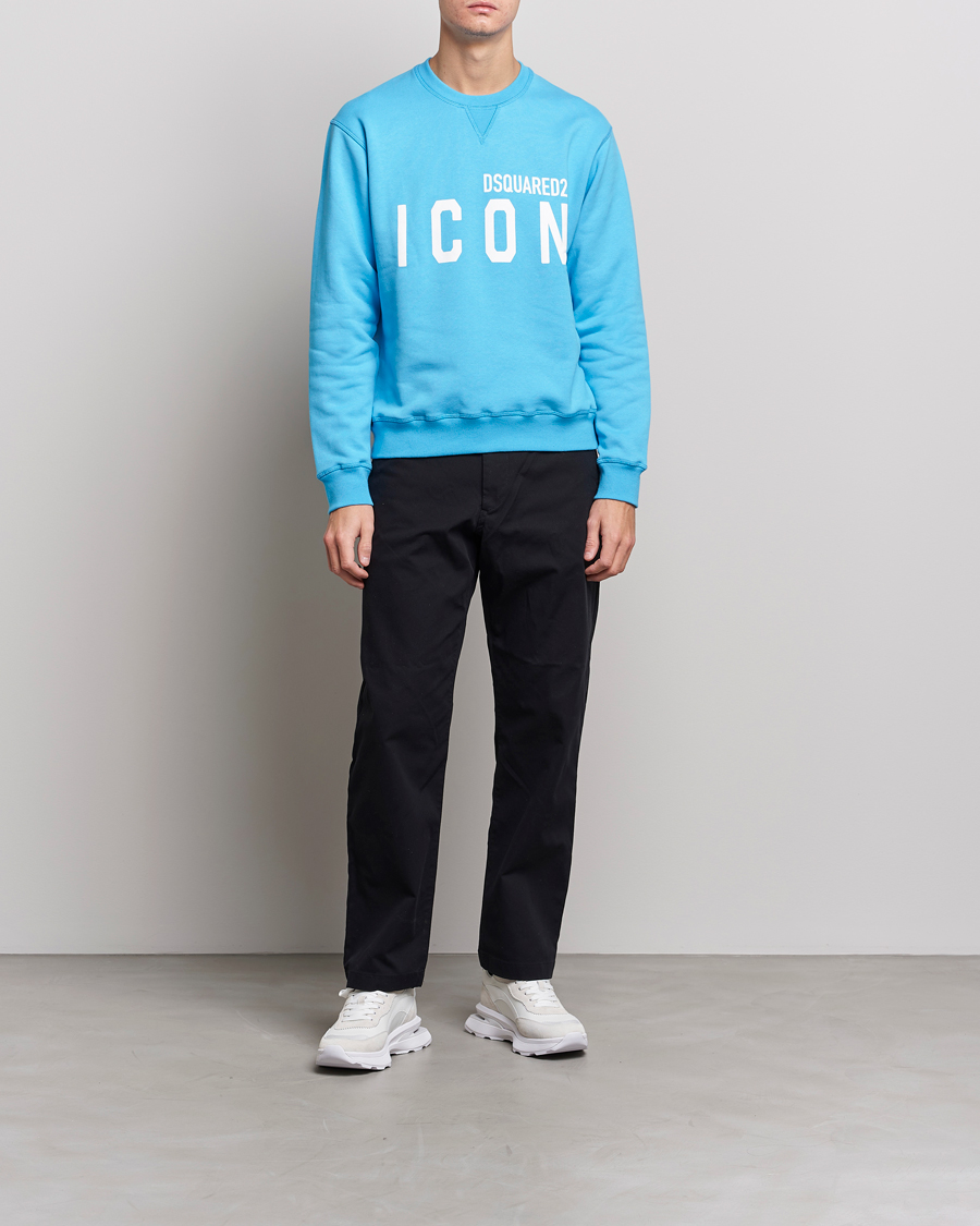 Herre | Trøjer | Dsquared2 | Icon Logo Sweatshirt Blue Miami