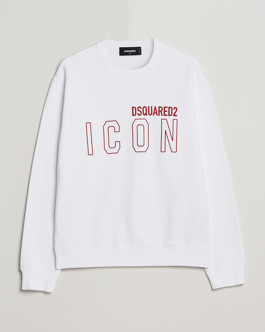 Herre | Trøjer | Dsquared2 | Icon Transparent Logo Sweatshirt White