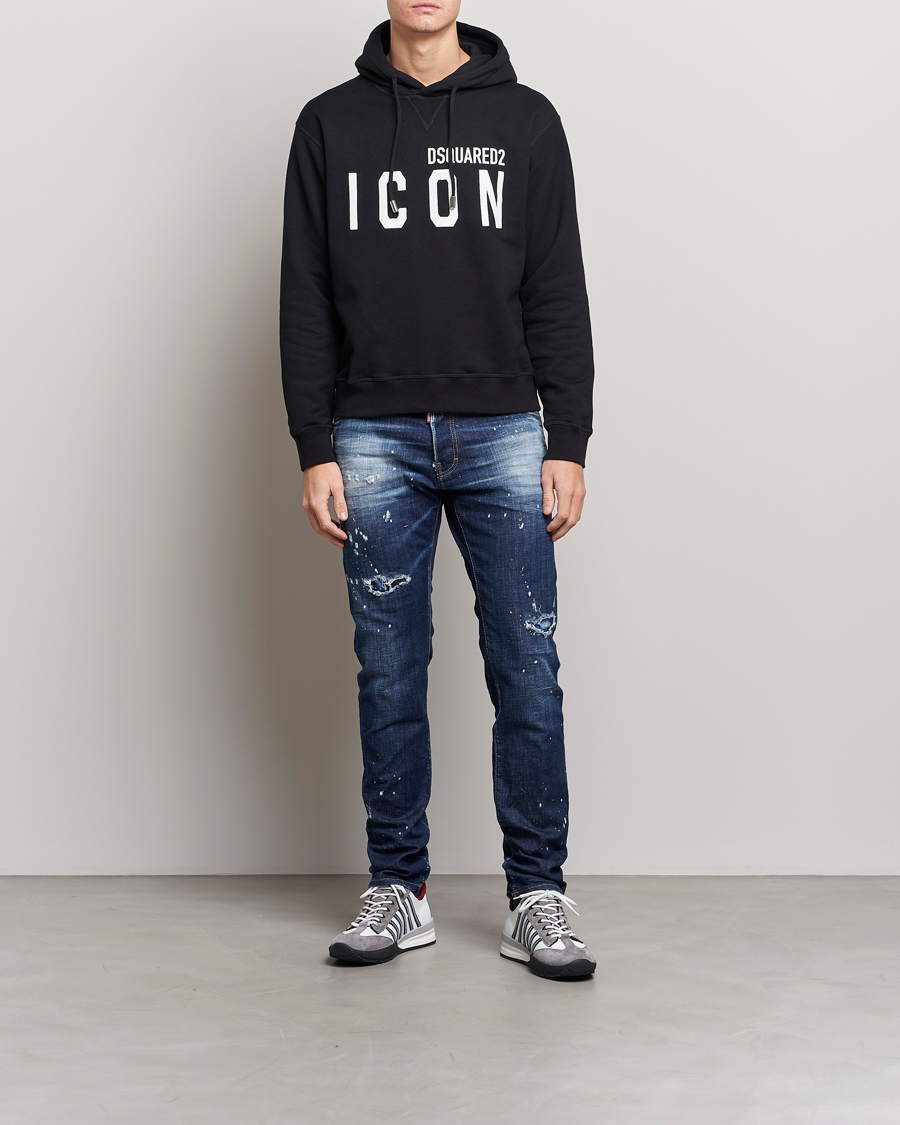 Herre | Trøjer | Dsquared2 | Icon Logo Hoodie Black