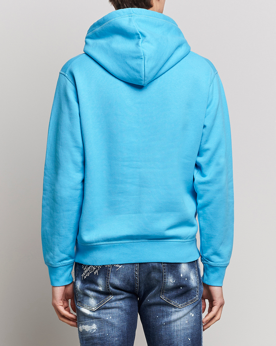 Herre | Trøjer | Dsquared2 | Icon small Logo Hoodie Blue Miami