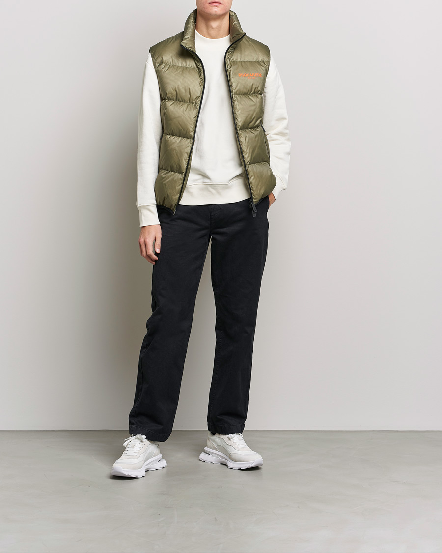Herre | Veste | Dsquared2 | Down Puffer Vest Military Green