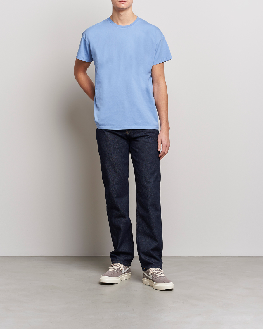 Herre | T-Shirts | Jeanerica | Marcel Crew Neck T-Shirt Sky Blue