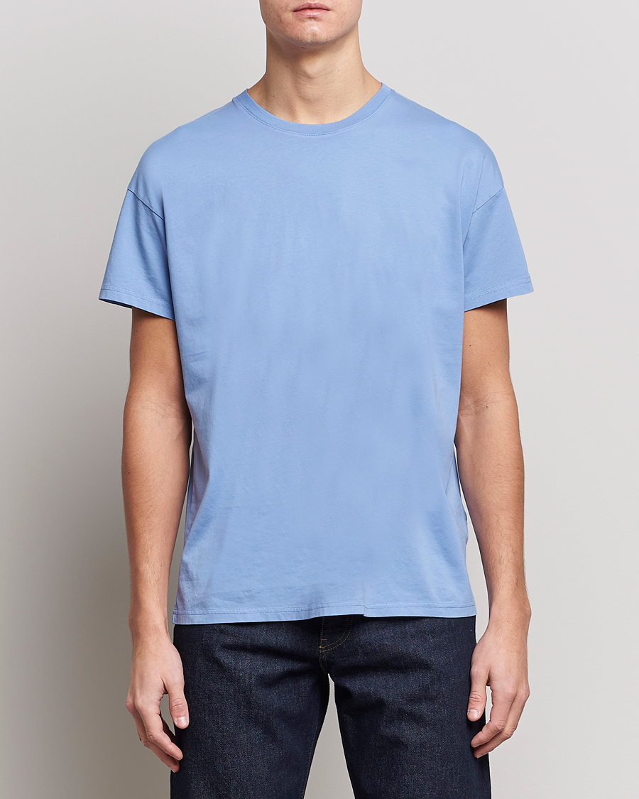 Herre |  | Jeanerica | Marcel Crew Neck T-Shirt Sky Blue